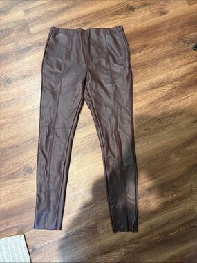 TopShop Burgundy Faux Leather Pants